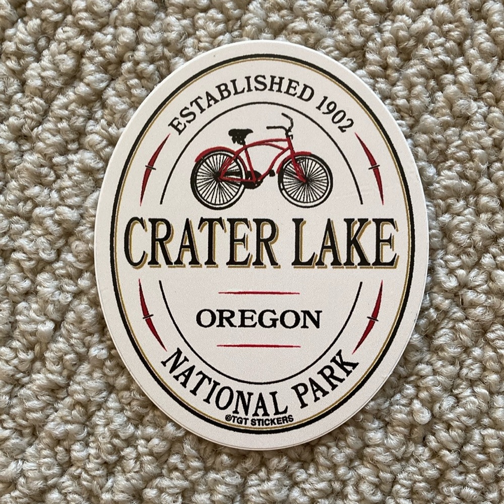 Crater Lake National Park Bike Sticker Large Oregon Graphic Parks Project